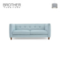 Hot sale living room fabric tufted chesterfield 3 seat sofa